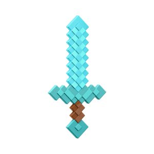 Mattel Minecraft Diamond Sword Battle Toy, Kid-Sized For Role-Play & Costumes, Inspired By The Video Game