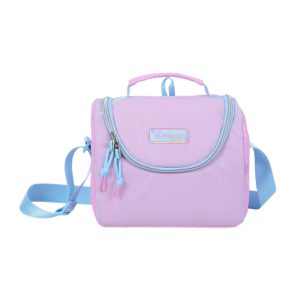 PAUSE Insulated Lunch Bag - Purple & Light Blue
