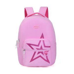 PAUSE Backpack with Star Print & Laptop Sleeve - Rose