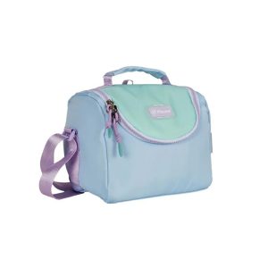 PAUSE Insulated Lunch Bag - Light Blue & Mint