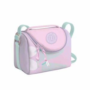 PAUSE Strap Lunch Bag with Large Flower - Purple