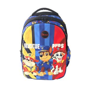 Be Ready Cartoon Animation: Nickeoldeon - Blue Paw Patrol 3-Zipper Backpack 18 Inch