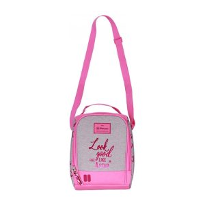 PAUSE Rectangular Insulated Lunch Bag - Grey & Fuchsia