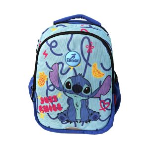 Be Ready Cartoon Animation: Disney - Lilo & Stitch - Stitch 3-Zipper Backpack 14 Inch
