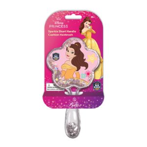 RRG - Skoodle Cartoon Animation: Disney Princess Sparkle Short Handle Cushion Hairbrush
