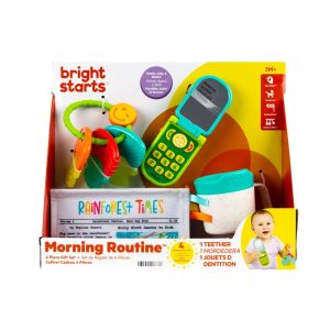 Morning Routine 4 Piece Gift Set, Mini-Me Baby Toys with Teether, Unisex