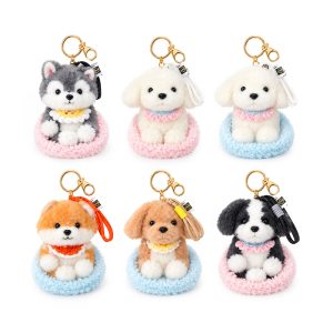 Plush Sleeping puppy bag charms Assortment (One Random Piece)