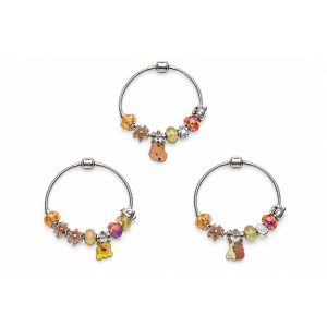 Capybara Charm Silver Bracelet with Pendants (One Random Piece) (CDU18PCS)