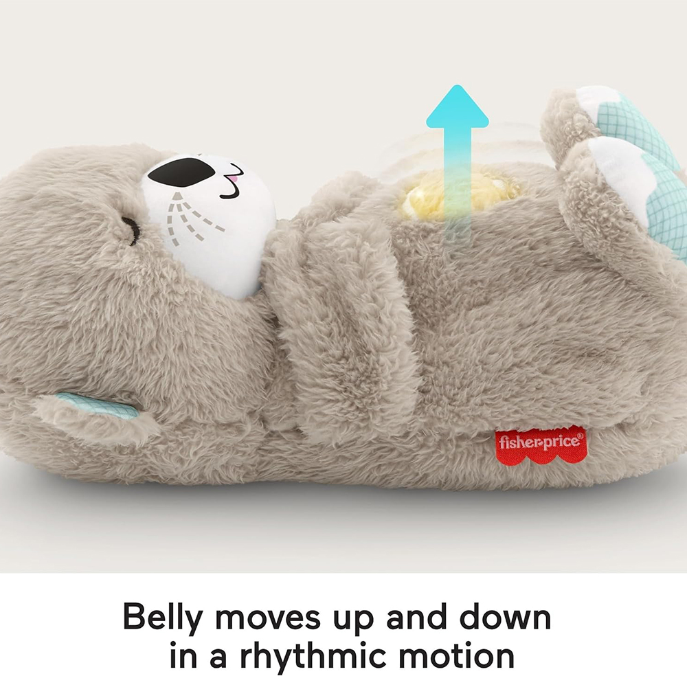Mattel Fisher-Price Soothe 'n Snuggle Otter, Plush Baby Toy, Sound Machine With Breathing Motion - Image 4