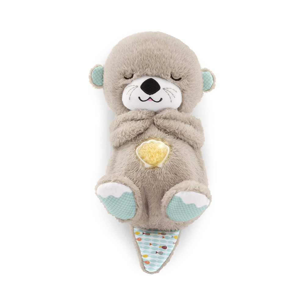 Mattel Fisher-Price Soothe 'n Snuggle Otter, Plush Baby Toy, Sound Machine With Breathing Motion