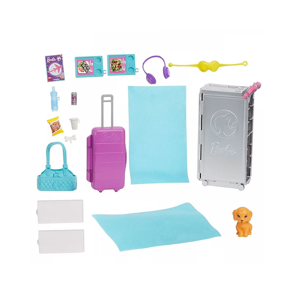 Mattel Barbie Dreamplane Airplane Playset With Puppy And Snack Cart, 15+ Accessories - Image 4