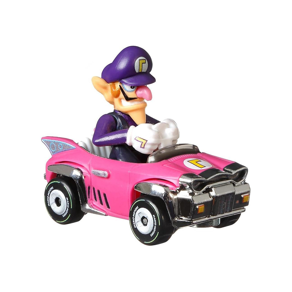 Mattel Hot Wheels Super Mario Die-Cast 1:64, Waluigi Standard Kart (GJH54 Group GBG25-977A) - Image 3