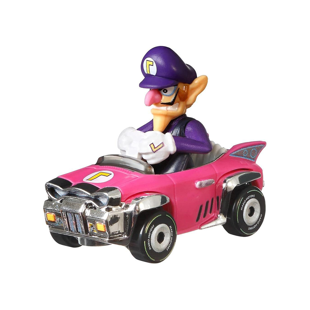 Mattel Hot Wheels Super Mario Die-Cast 1:64, Waluigi Standard Kart (GJH54 Group GBG25-977A)