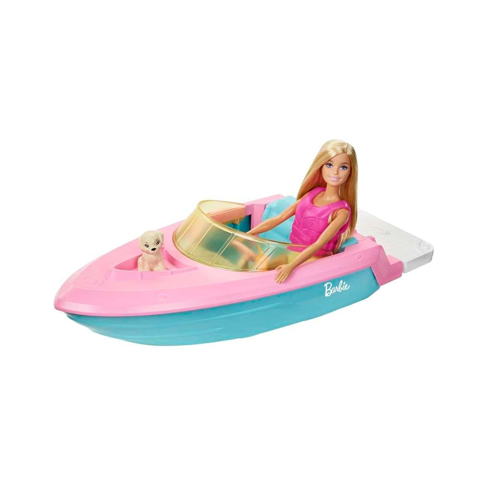 Mattel Barbie Doll And Boat With Puppy And Accessories, Floats in Water, For 3 To 7 Year Olds - Image 3