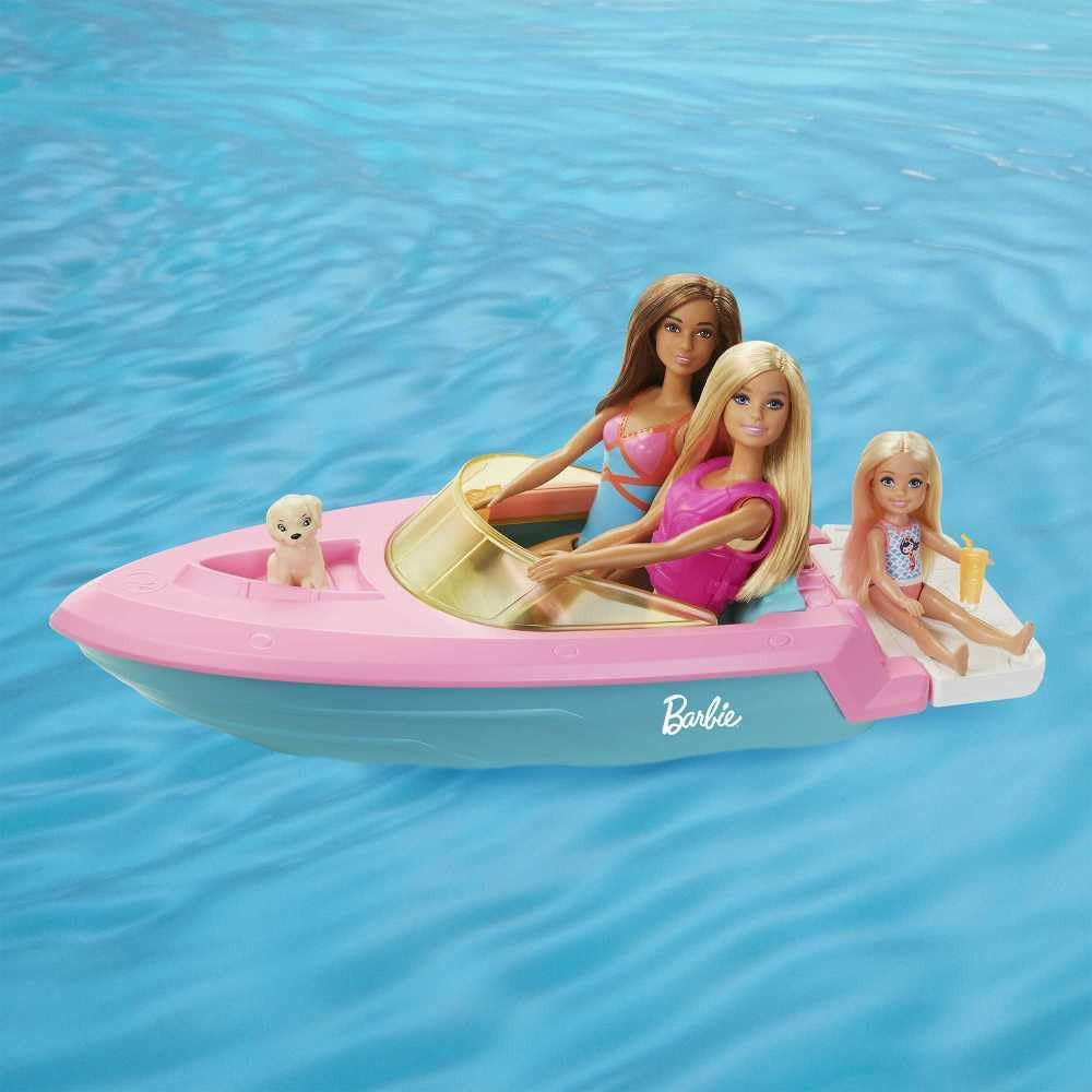 Mattel Barbie Doll And Boat With Puppy And Accessories, Floats in Water, For 3 To 7 Year Olds - Image 4