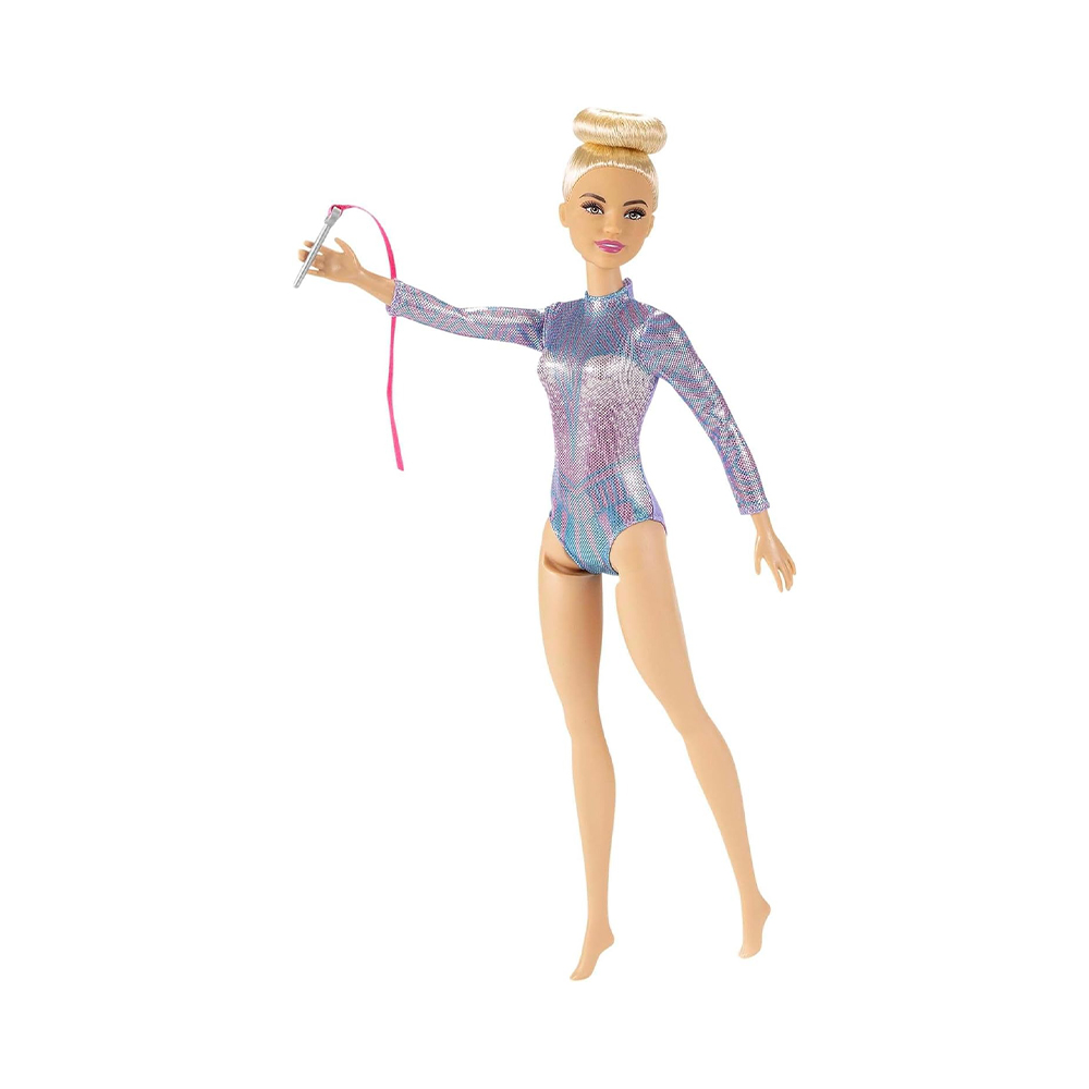 Mattel Barbie Rhythmic Gymnast Blonde Doll (12-In/30.40-Cm), Leotard & Accessories - Image 4