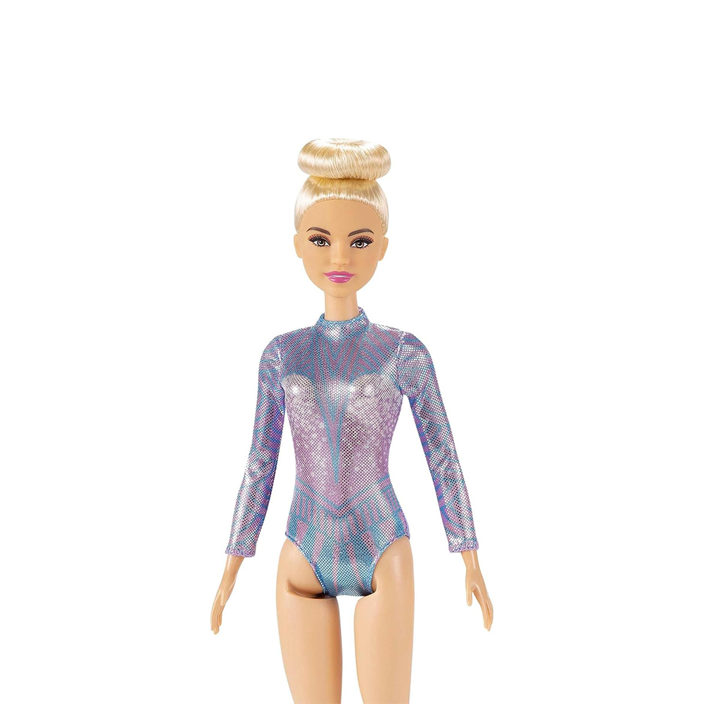 Mattel Barbie Rhythmic Gymnast Blonde Doll (12-In/30.40-Cm), Leotard & Accessories - Image 6