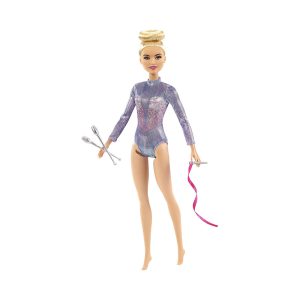 Mattel Barbie Rhythmic Gymnast Blonde Doll (12-In/30.40-Cm), Leotard & Accessories
