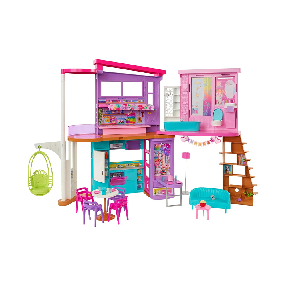 Mattel Barbie Vacation House Playset With 30+ Pieces, Toy For 3 Year Olds & Up