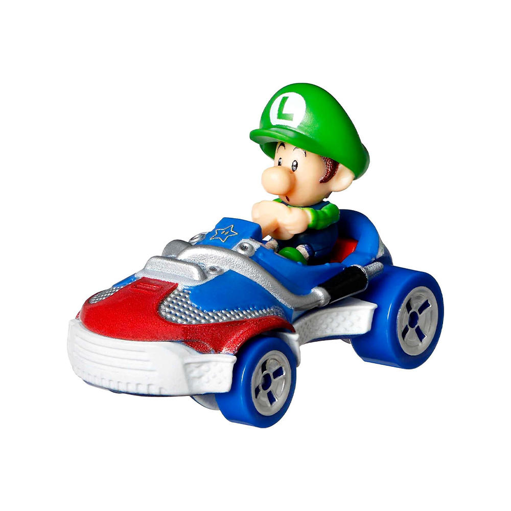 Mattel Hot Wheels Super Mario Die-Cast1:64, Baby Luigi Sneeker Kart (HDB28 Group GBG25-977A)