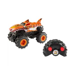 Mattel Hot Wheels RC Monster Trucks HW Tiger Shark RC in 1:24 Scale, Remote-Control Toy Truck