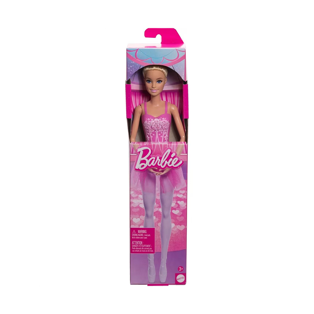 Mattel Barbie Ballerina Doll, Blonde Fashion Doll Wearing Purple Removable Tutu - Image 2