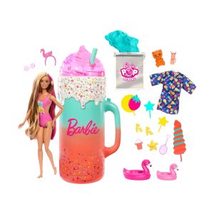 Mattel Barbie Pop Reveal Rise & Surprise Gift Set With Scented Doll, Squishy Scented Pet & More, 15+ Surprises