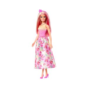Mattel Barbie Royal Doll With Pink And Blonde Hair, Butterfly-Print Skirt And Accessories