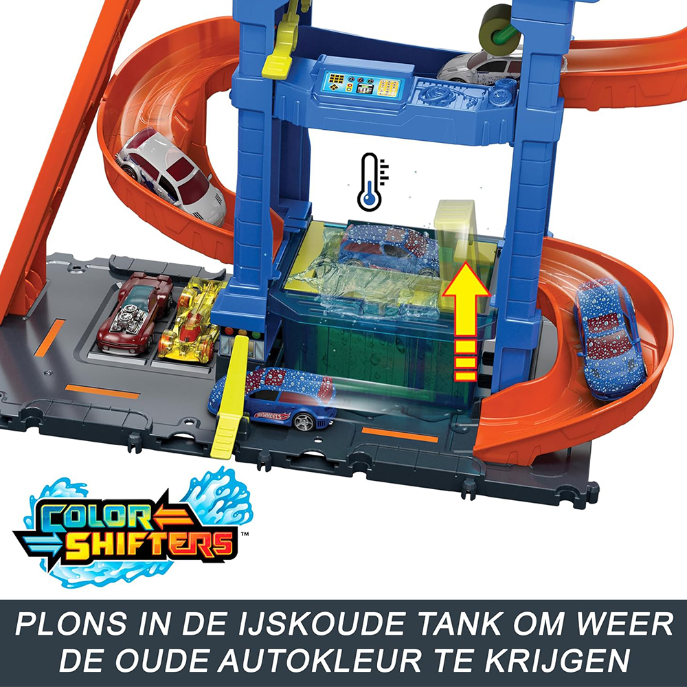 Mattel Hot Wheels City Tunnel Twist Car Wash & Color Shifters Vehicle in 1:64 Scale - Image 5