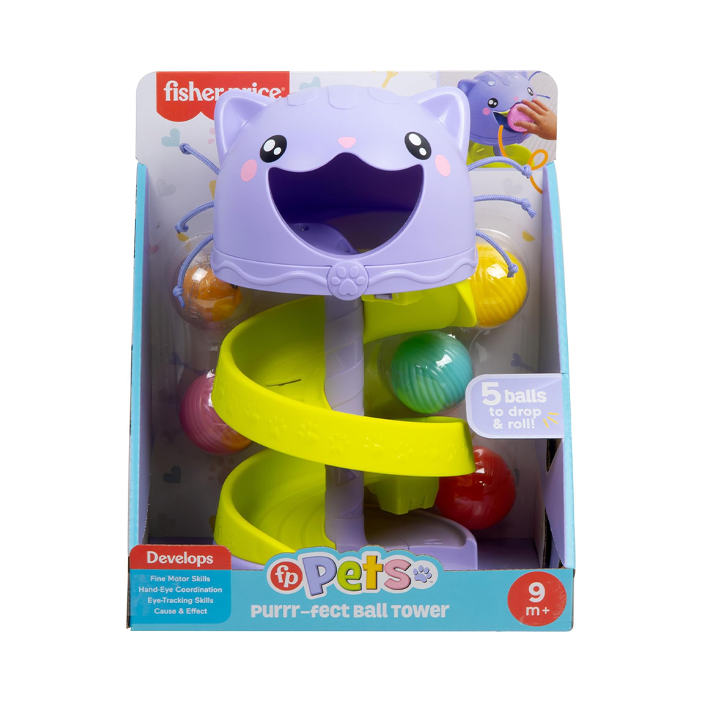 Mattel Fisher-Price Purrr-fect Ball Tower Developmental Toy for Babies & Toddlers - Image 2