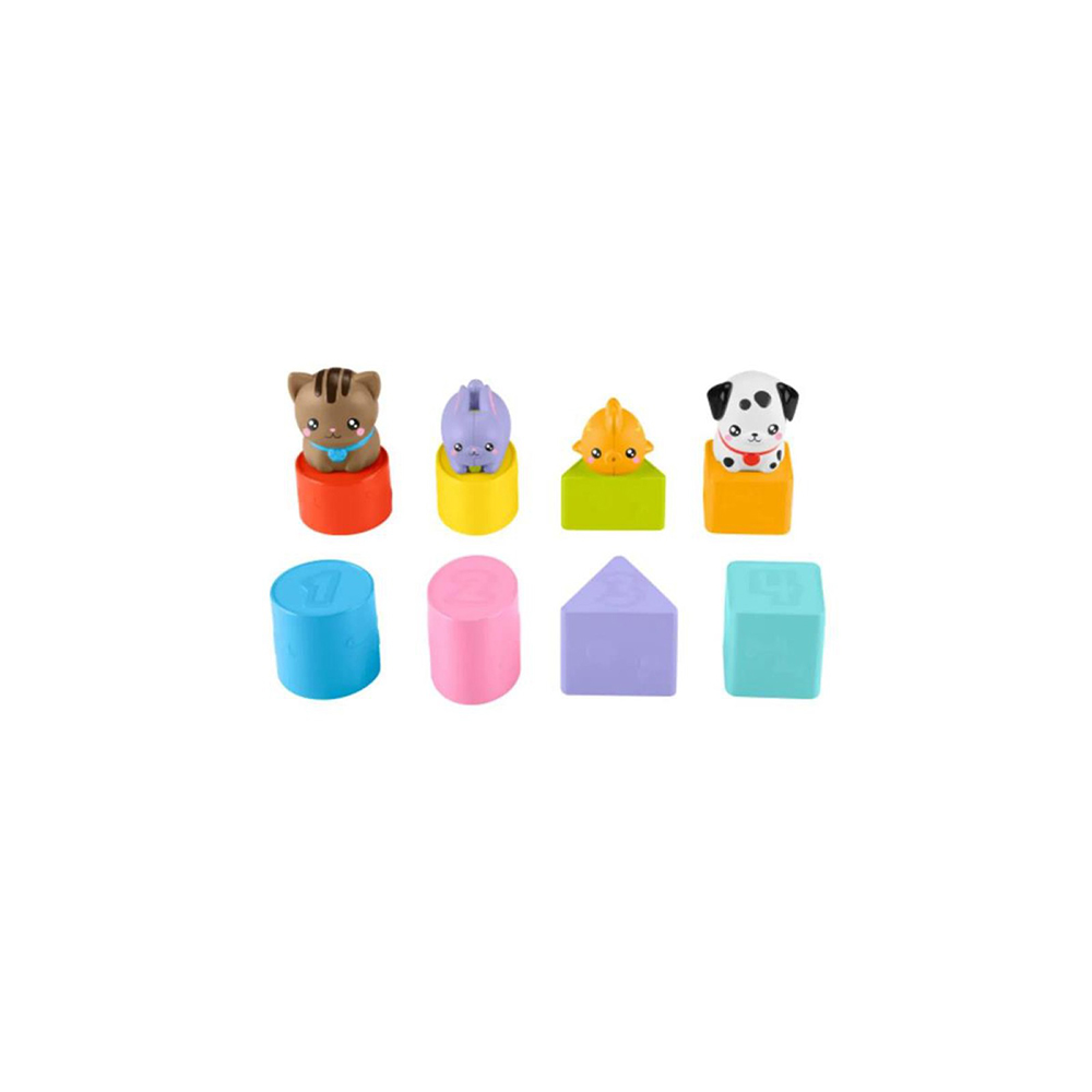 Mattel Fisher-Price Fp Pets Sort & Stow Pet Carrier Baby & Toddler Shape Sorting Toy, 8 Blocks - Image 3