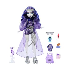 Mattel Monster High Spectra Vondergeist Fashion Doll With Pet Ferret Rhuen And Accessories