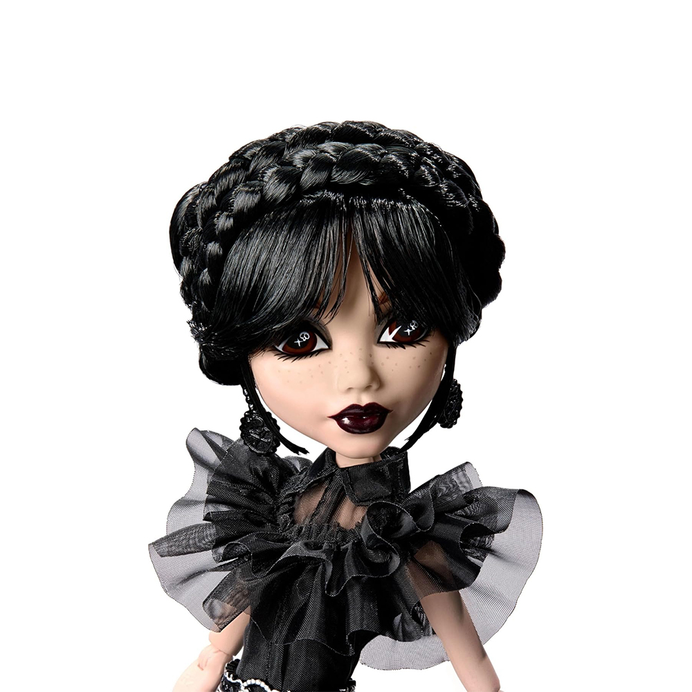 Mattel Monster High Wednesday Collectible Doll, Rave’N Wednesday in Black Gown Inspired By Dance Scene - Image 4