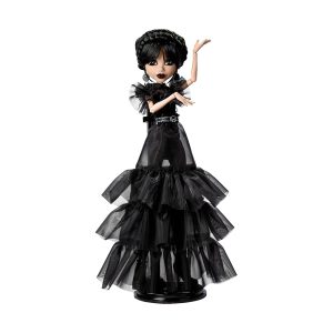 Mattel Monster High Wednesday Collectible Doll, Rave’N Wednesday in Black Gown Inspired By Dance Scene