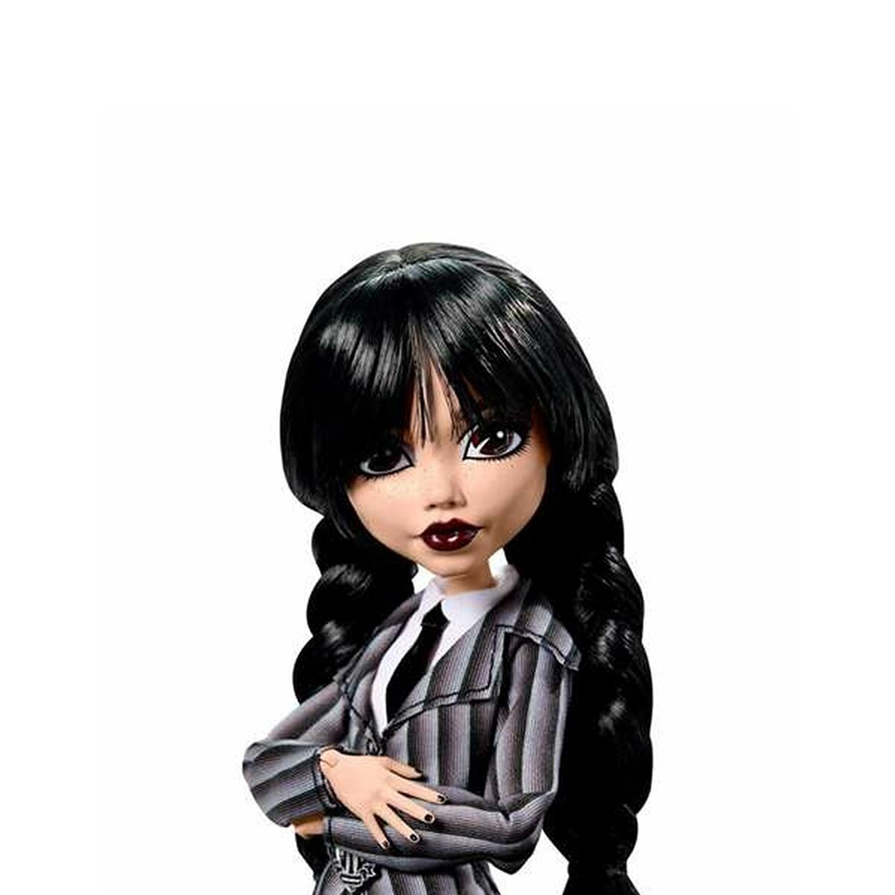 Mattel Monster High Wednesday Collectible Doll, Wednesday Addams in Nevermore Academy Uniform With Thing - Image 4