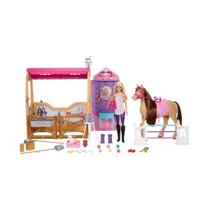 Mattel Barbie Mysteries: The Great Horse Chase Stable Playset With Doll, Toy Horse & Accessories, 25+ Pieces
