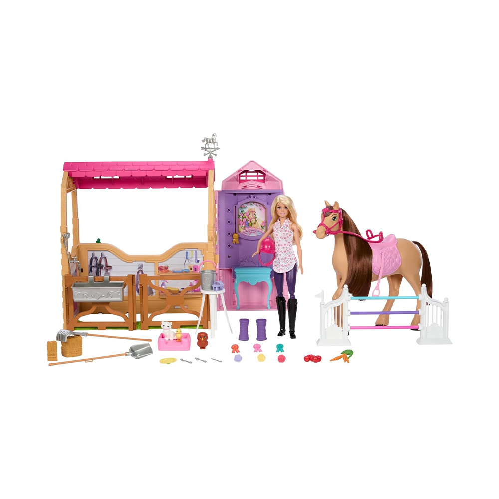 Mattel Barbie Mysteries: The Great Horse Chase Stable Playset With Doll, Toy Horse & Accessories, 25+ Pieces