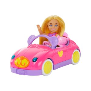 Mattel Barbie Chelsea Vehicle Set With Blonde Small Doll, Toy Car & Teddy Bear Accessory