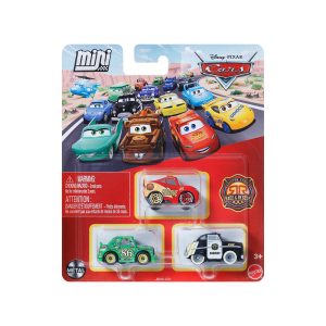 Mattel Disney and Pixar Cars Mini Racers 3-Pack Chick Hicks, Lightning McQueen & Sheriff