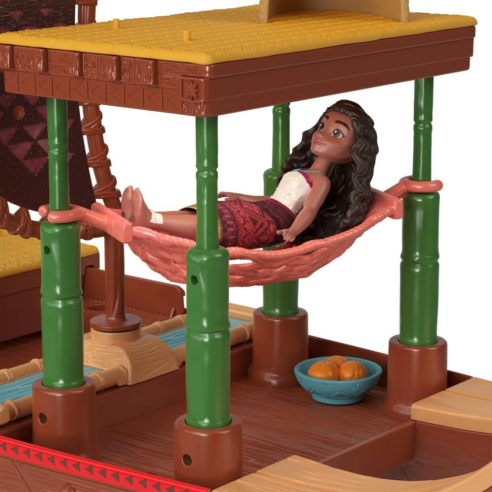 Mattel Disney Moana 2, Moanas Adventure Canoe Playset With 1 Small Doll, 1 Canoe & 10 Accessories - Image 4