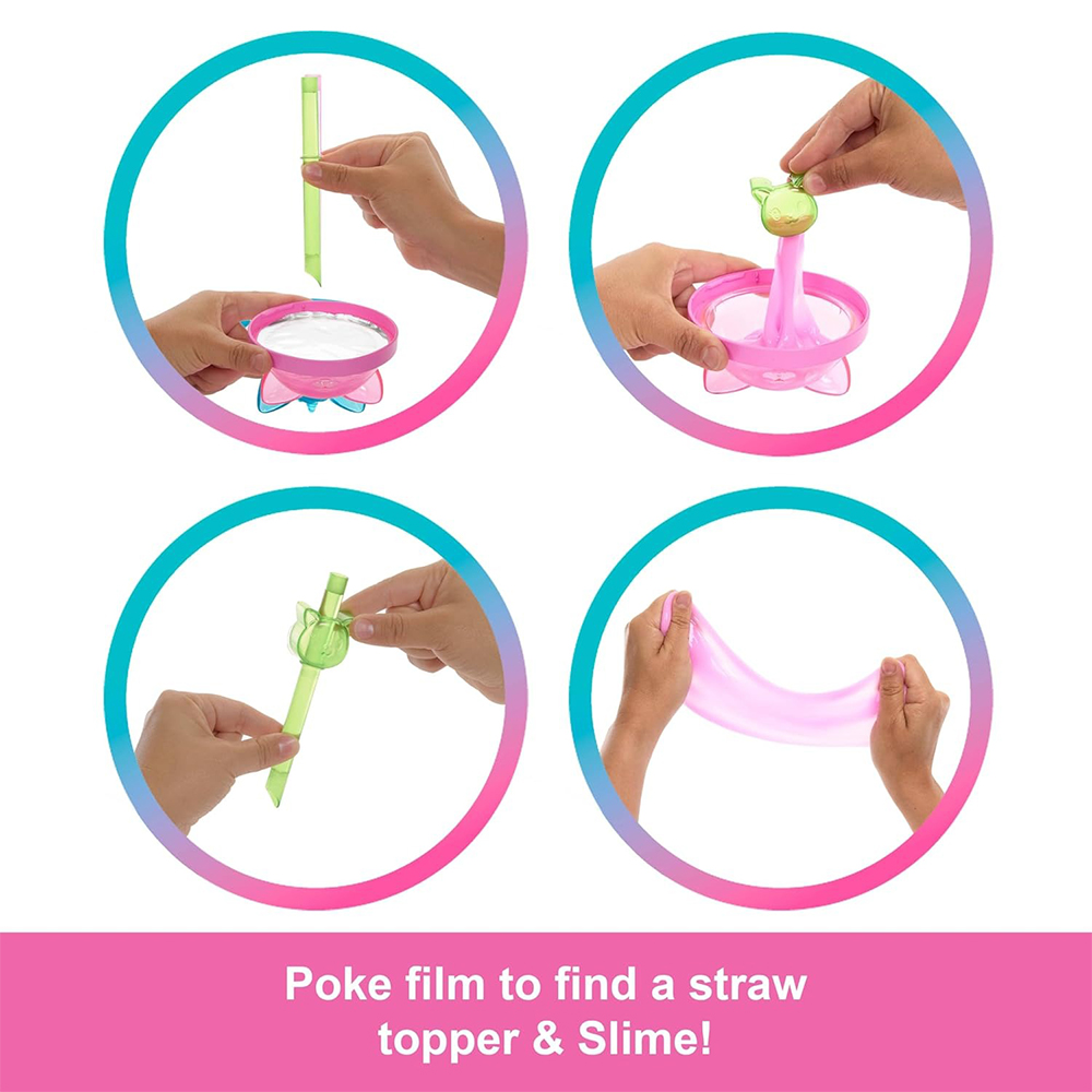 Mattel Barbie Pop Reveal Shakes Series Doll & Accessories Set, Scented Cute Kitten Fashion Doll - Image 4