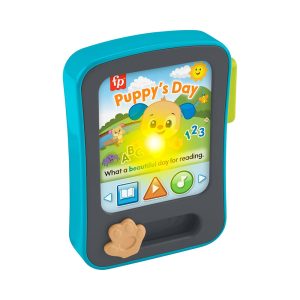 Mattel Fisher-Price Baby Learning Toy Laugh & Learn Puppy’s Storytime Reader Pretend Tablet with Music & Lights
