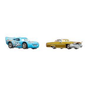 Mattel Disney Pixar Cars Metal Series 2-Pack Bling Bling Lightning McQueen & Tex Dinoco