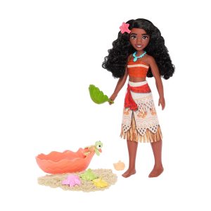 Mattel Disney Princess Ocean Friends Moana Doll With Moldable Sand, Animal Friend & 8 Accessories