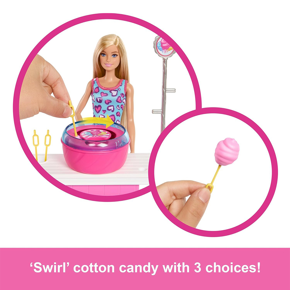 Mattel Barbie Mysteries: Beach Detectives Barbie “Malibu” Doll, Cotton Candy Game Playset & Accessories - Image 3