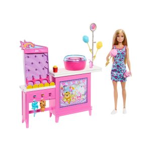 Mattel Barbie Mysteries: Beach Detectives Barbie “Malibu” Doll, Cotton Candy Game Playset & Accessories