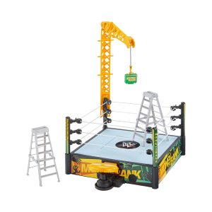 Mattel WWE Money in The Bank Cash-in Ring Playset With Accessories, 2 Play Modes, 40+ Sounds & Phrases JGR83 (JGR83-9993)