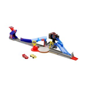 Mattel Disney And Pixar Cars Piston Cup Stunting Speedway Playset With Lightning Mcqueen Toy Car