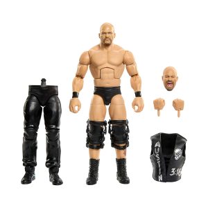 Mattel WWE Elite Collection Premium Live EVent Stone Cold Steve Austin Action Figure Set, Summerslam Series