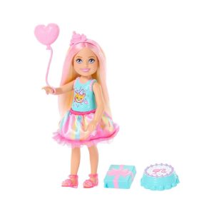 Mattel Barbie Club Chelsea Birthday-Themed Small Doll With Pink-Streaked Blonde Hair & Party Accessories